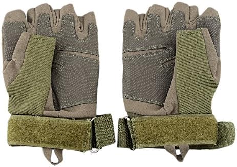 Stylish Outdoor Breathable Half Finger Gym Training Fitness Gloves - Army Green ( Size L / Pair)