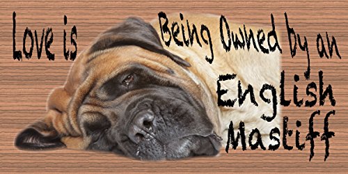 Dog Plaque Wood Sign English Mastiff
