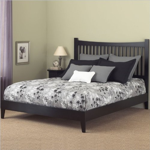 Fashion Bed Group Jakarta King Bed with Rails, Black