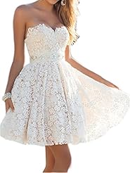 Cocktail Short Applique Beaded Lace Satin/Tulle Sweetheart Evening Dress/Homecoming Dress/Prom Dress/Wedding Party Dress 