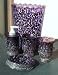 5 Piece Hot Spots Purple Leopard Bathroom Set