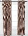 Bacati - Butterflies/Lady Bug Pink/Chocolate Curtain Panel42 x 84 inches Light Filtering with Rod Pockets Machine Washable