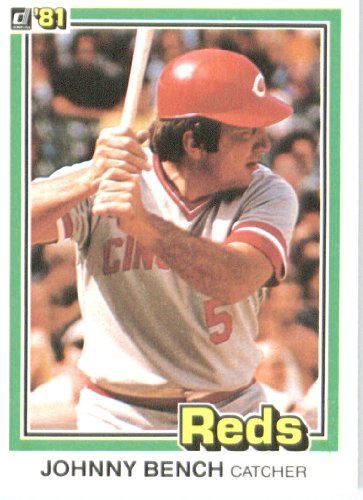 1981 Donruss # 62 Johnny Bench Cincinnati Reds Baseball Card