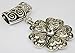 1set Flower Jewelry Scarves Charm Tube Side with Crystal Pendant Necklace Vintage Scarf Findings