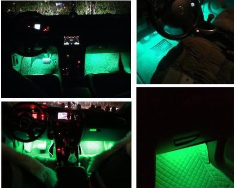 4pc. Multi-Color LED Interior Underdash Lighting Kit, Sound Activation Function 02