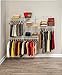 ClosetMaid ShelfTrack Wire Closet Organizer System Adjustable from 5 to 8 Ft, With Shelves, Clothes Rods, Hardware, Durable Steel, White, 5 ft to 8 ft
