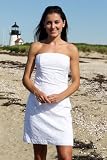 Strapless Eyelet Dress - White