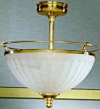 Decor By Stiffel Solid Brass Scroll Pendant Light