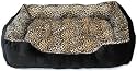 Designer Pet Bed for Dog or Cat - Soft and Elegant Leopard Print - X-large