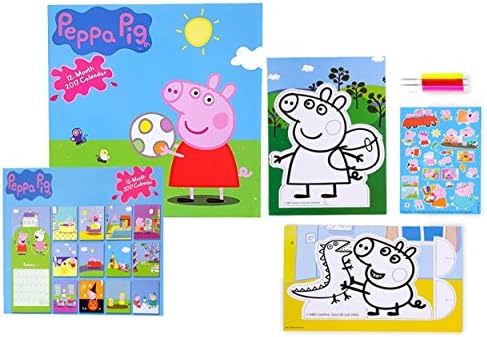 Nickelodeon "Peppa Pig" Kids 12-Month Wall Calendar 2017! Plus Bonus Peppa Pig Color &amp; Play Activity Pack!