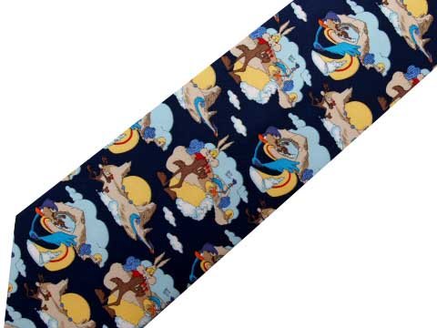WALTDISNEY(ウォルトディズニー)　WD296　ワーナーブロス アニメキャラクターネクタイ シルク
