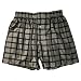 Silk Boxers - XL - Black & White Plaid - Royal Silk Boxer Shorts