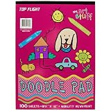 Top Flight Doodle Pad, White Newsprint Paper, 8.75 X 12  Inches, 100 Sheets (41313)