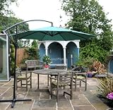 NEW 3M HANGING BANANA GARDEN PATIO UMBRELLA PARASOL GREEN