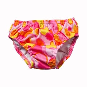 Finis Girl's Swim Diapers, Medium (Pink Bubble)