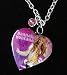 Officially Licensed Disney Hannah Montana Rock Star Photo Pink Heart Locket Charm Necklace Silver Tone