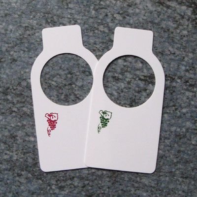 Plastic Wine Bottle Neck Tags (Smaller) x 100