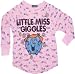Junk Food Little Miss Giggles Flower 3/4 Sleeves Thermal Pink Juniors T-shirt Tee