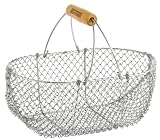 Combrichon - 7061540 - Panier   15L Poignée Bois  Maille 12   -  Galvanise