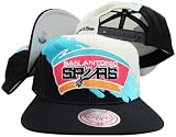 San Antonio Spurs Snapback Adjustable Plastic Snap Mitchell & Ness Hat / Cap
