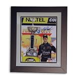 Kurt Busch Signed Photograph - Framed Matted 8x10 from his Win at Bristol Motor Speedway in 2004 - Autographed NASCAR Photos