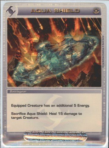 AQUA SHIELD Chaotic Premium Edition Season 1 Super Rare Gold Foil Card & Unused Code (Random Stats)