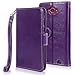 Motorola Moto Droid Turbo case, Moto Droid Turbo Flip Case, E LV Moto Droid Turbo Case Cover - Deluxe PU Leather Flip Wallet Case Cover for Motorola Moto Droid Turbo XT1254 with 1 E LV Stylus - Purple