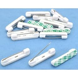 15 Adhesive Bar Safety Pins ID Badge Crafting Parts