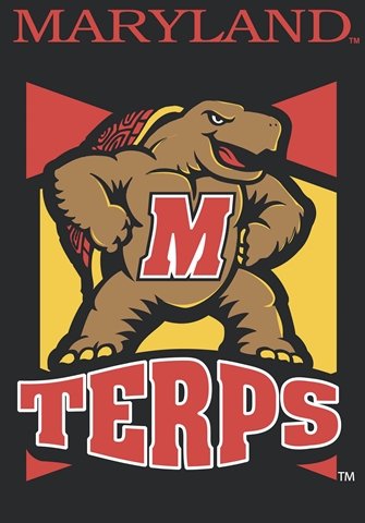 University of Maryland Terrapins Large House Flag h