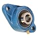 17mm Mounted Bearing UCFL203 + 2 Bolts Flanged Cast Housing