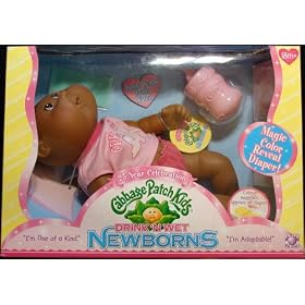 Cabbage Patch Drink 'N' Wet Newborns African American Doll by 