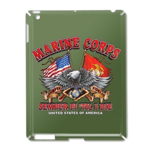 iPad 2 Case Green of Marine Corps Semper Fi Til I Die