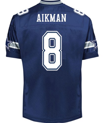 NFL Jerseys Dallas Cowboys #8 Aikman Blue Authentic Football Jersey Size 48-56 (Please Select the Size When You Order, Can Do Drop Shipping)