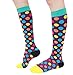 CompressionZ 20-30 mmHg Compression Socks Men & Women - Knee High Support Stockings (Urban Dots, Large)
