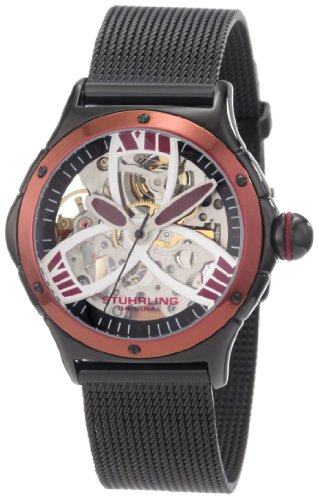 Stuhrling Original Women's 5AT.115962 Ladies Lifestyles Alpine Slalom Automatic Skeleton Burgundy Watch