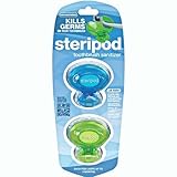 Steripod Clip-on Toothbrush Sanitizer (2 Pack Green and Blue)