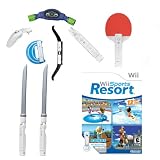 Wii Sports Resort Game with Motion Plus-Includes Complete Accessories Bundle for 6 min Games, 2 Players