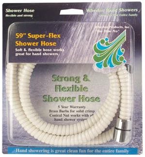 Whedon Shower Hose 1/2 " Brass, Chrome Plated Brass, Nylon, White