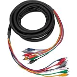 HOSA RCA - RCA, 5m (16.5 ft.) x 8 MULTI-TRACK SNAKE CABLES (Discontinued by Manufacturer)