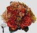 Orange Mix Silk Roses Bridal Bouquet