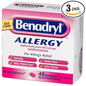 Benadryl Allergy Relief 48 Count Kapgels,  Boxes (Pack of 3)
