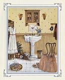 Her Bathroom Art Print Poster By Kay Lamb Shannon, 11  x 14 