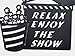 Clapboard, Movie Reel Relax Enjoy the Show Home Movie Theater Decor Metal Wall Art
