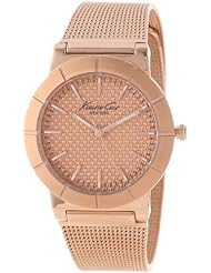 Kenneth Cole New York Womens KC4908 Classic Triple Rose Gold Mesh Bracelet Watch
