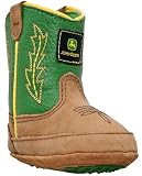 John Deere JD0186 Pull-On Crib Bootie (Infant/Toddler),Tan/Green,3 M US Infant