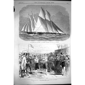 College Athletics des 1870 de Yacht de Course de Cambria Sappho Rois