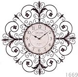 New Imax Iron MDF Attractive Mirabella Wall Clock with Iron Scrollwork High Quality Reasonable Price