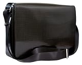 Fendi Printed Black Leather Large Messenger Bag 7VA195-XBU-F0XB8