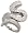 14k White Gold Diamond Snake Band, w/ 0.85 Carat Brilliant Cut Diamonds, 1 3/16 in. (30mm) wide, size 6