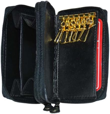 Genuine Leather Zipper Key Chain Holder Wallet #212CF